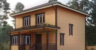 Двухэтажный дом из бруса в Санкт-Петербурге от Строй-Мск - строительство от 136916 руб.