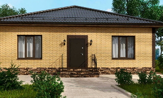 Проекты одноэтажных домов из кирпича | Строй-Мск - Санкт-Петербург от 3687 рублей